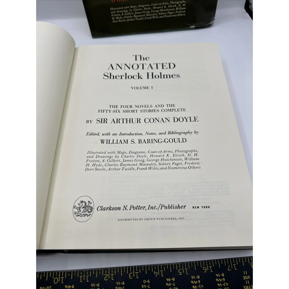 The Annotated Sherlock Holmes: 4 Novels & 56 Short Stories 1976 2 Volume Set #BS